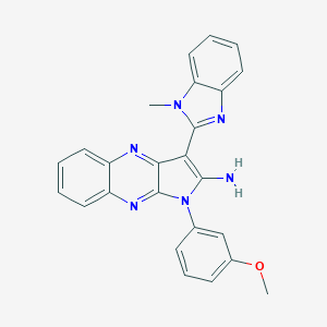 molecular formula C25H20N6O B357893 1-(3-methoxyphenyl)-3-(1-methyl-1H-benzimidazol-2-yl)-1H-pyrrolo[2,3-b]quinoxalin-2-ylamine CAS No. 125103-28-8