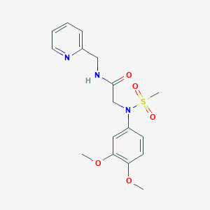 N~2~-(3,4-dimethoxyphenyl)-N~2~-(methylsulfonyl)-N~1~-(2-pyridinylmethyl)glycinamide