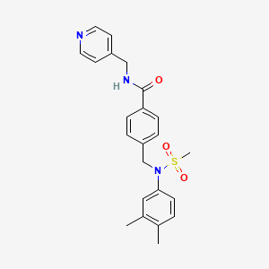 4-{[N-(3,4-DIMETHYLPHENYL)METHANESULFONAMIDO]METHYL}-N-(PYRIDIN-4-YLMETHYL)BENZAMIDE