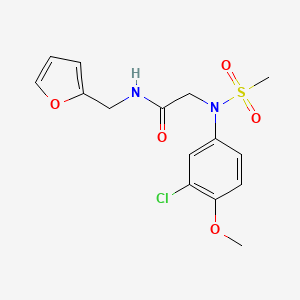 2-(3-chloro-4-methoxy-N-methylsulfonylanilino)-N-(furan-2-ylmethyl)acetamide