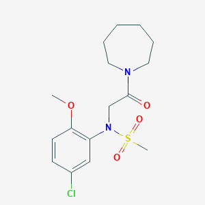 N-[2-(1-azepanyl)-2-oxoethyl]-N-(5-chloro-2-methoxyphenyl)methanesulfonamide