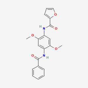 molecular formula C20H18N2O5 B3578988 N-[4-(benzoylamino)-2,5-dimethoxyphenyl]-2-furamide 