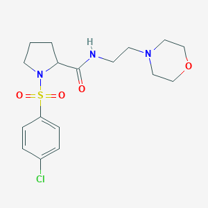 1-(4-chlorophenyl)sulfonyl-N-(2-morpholin-4-ylethyl)pyrrolidine-2-carboxamide