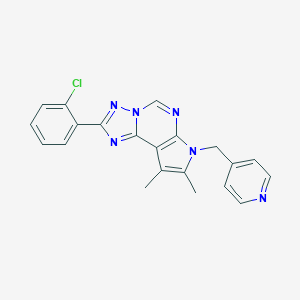 molecular formula C21H17ClN6 B357900 2-(2-chlorophenyl)-8,9-dimethyl-7-(4-pyridinylmethyl)-7H-pyrrolo[3,2-e][1,2,4]triazolo[1,5-c]pyrimidine CAS No. 921088-49-5