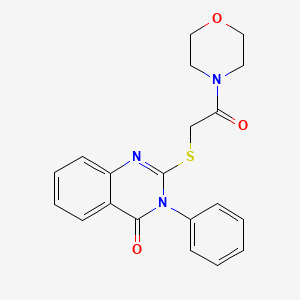 2-{[2-(4-morpholinyl)-2-oxoethyl]thio}-3-phenyl-4(3H)-quinazolinone