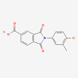 2-(4-bromo-3-methylphenyl)-1,3-dioxo-5-isoindolinecarboxylic acid