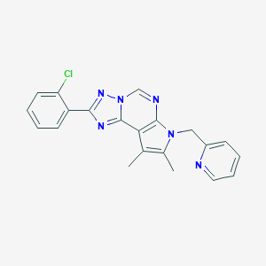 2-(2-chlorophenyl)-8,9-dimethyl-7-(2-pyridinylmethyl)-7H-pyrrolo[3,2-e][1,2,4]triazolo[1,5-c]pyrimidine