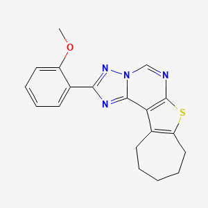 2-(2-methoxyphenyl)-9,10,11,12-tetrahydro-8H-cyclohepta[4,5]thieno[3,2-e][1,2,4]triazolo[1,5-c]pyrimidine