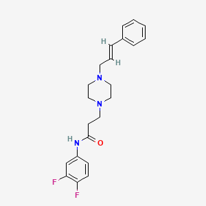 3-(4-CINNAMYLPIPERAZINO)-N~1~-(3,4-DIFLUOROPHENYL)PROPANAMIDE