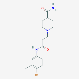 molecular formula C16H22BrN3O2 B3579072 1-[3-(4-bromo-3-methylanilino)-3-oxopropyl]piperidine-4-carboxamide 