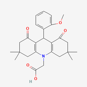 [9-(2-methoxyphenyl)-3,3,6,6-tetramethyl-1,8-dioxo-2,3,4,5,6,7,8,9-octahydro-10(1H)-acridinyl]acetic acid