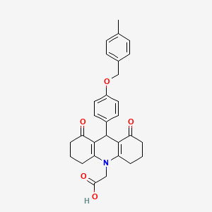 2-[9-[4-[(4-methylphenyl)methoxy]phenyl]-1,8-dioxo-3,4,5,6,7,9-hexahydro-2H-acridin-10-yl]acetic acid