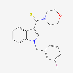 1-[(3-FLUOROPHENYL)METHYL]-3-(MORPHOLINE-4-CARBOTHIOYL)-1H-INDOLE