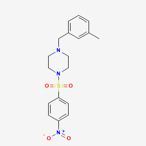 1-[(3-METHYLPHENYL)METHYL]-4-(4-NITROBENZENESULFONYL)PIPERAZINE