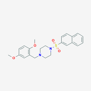 1-[(2,5-DIMETHOXYPHENYL)METHYL]-4-(NAPHTHALENE-2-SULFONYL)PIPERAZINE