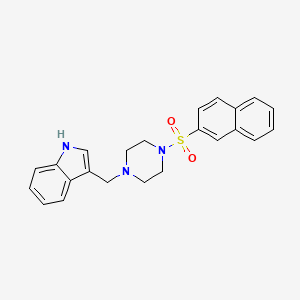 3-{[4-(2-NAPHTHYLSULFONYL)PIPERAZINO]METHYL}-1H-INDOLE