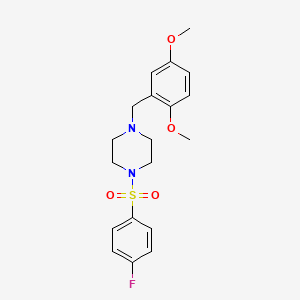 molecular formula C19H23FN2O4S B3579166 1-(2,5-dimethoxybenzyl)-4-[(4-fluorophenyl)sulfonyl]piperazine 