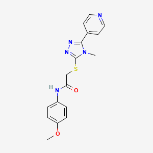 N-(4-methoxyphenyl)-2-{[4-methyl-5-(pyridin-4-yl)-4H-1,2,4-triazol-3-yl]sulfanyl}acetamide