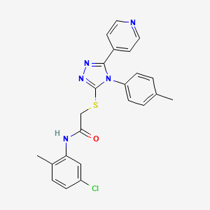 N-(5-chloro-2-methylphenyl)-2-{[4-(4-methylphenyl)-5-(4-pyridinyl)-4H-1,2,4-triazol-3-yl]thio}acetamide