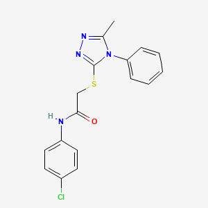 N-(4-chlorophenyl)-2-[(5-methyl-4-phenyl-1,2,4-triazol-3-yl)sulfanyl]acetamide