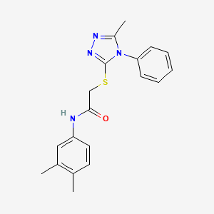 N-(3,4-dimethylphenyl)-2-[(5-methyl-4-phenyl-4H-1,2,4-triazol-3-yl)thio]acetamide