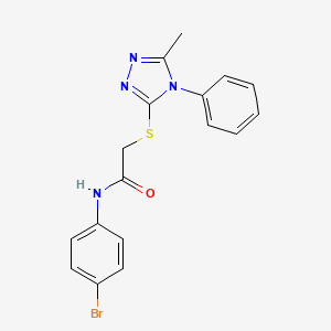 N-(4-bromophenyl)-2-[(5-methyl-4-phenyl-4H-1,2,4-triazol-3-yl)thio]acetamide