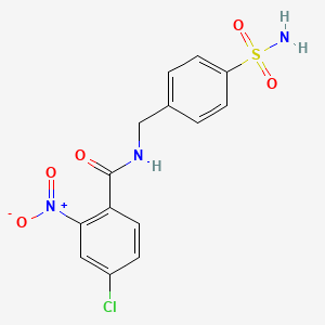 N-[4-(aminosulfonyl)benzyl]-4-chloro-2-nitrobenzamide