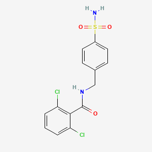 2,6-dichloro-N-(4-sulfamoylbenzyl)benzamide