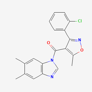 [3-(2-CHLOROPHENYL)-5-METHYL-4-ISOXAZOLYL](5,6-DIMETHYL-1H-1,3-BENZIMIDAZOL-1-YL)METHANONE