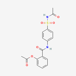 2-{[4-(ACETAMIDOSULFONYL)PHENYL]CARBAMOYL}PHENYL ACETATE