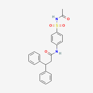 N-{4-[(acetylamino)sulfonyl]phenyl}-3,3-diphenylpropanamide