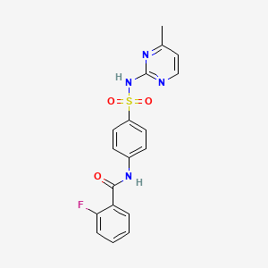 2-fluoro-N-{4-[(4-methylpyrimidin-2-yl)sulfamoyl]phenyl}benzamide