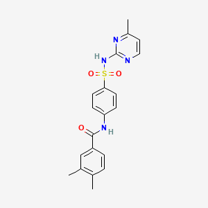 3,4-dimethyl-N-{4-[(4-methylpyrimidin-2-yl)sulfamoyl]phenyl}benzamide