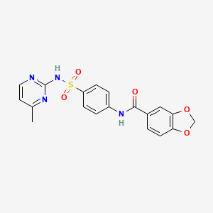 N-(4-{[(4-methyl-2-pyrimidinyl)amino]sulfonyl}phenyl)-1,3-benzodioxole-5-carboxamide