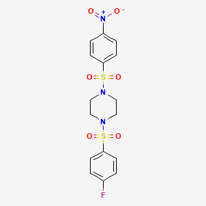 1-[(4-fluorophenyl)sulfonyl]-4-[(4-nitrophenyl)sulfonyl]piperazine