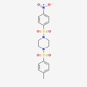 1-[(4-methylphenyl)sulfonyl]-4-[(4-nitrophenyl)sulfonyl]piperazine