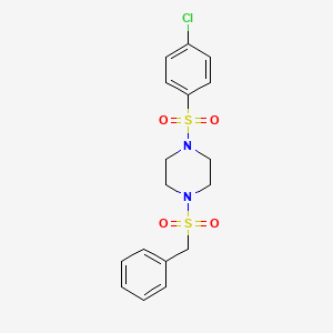 1-(benzylsulfonyl)-4-[(4-chlorophenyl)sulfonyl]piperazine