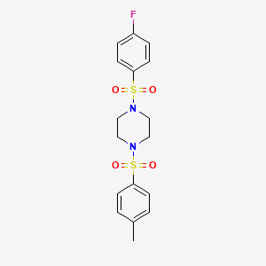 1-[(4-fluorophenyl)sulfonyl]-4-[(4-methylphenyl)sulfonyl]piperazine