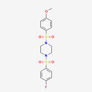 1-[(4-fluorophenyl)sulfonyl]-4-[(4-methoxyphenyl)sulfonyl]piperazine