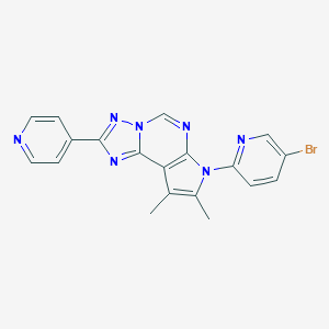 7-(5-bromo-2-pyridinyl)-8,9-dimethyl-2-(4-pyridinyl)-7H-pyrrolo[3,2-e][1,2,4]triazolo[1,5-c]pyrimidine