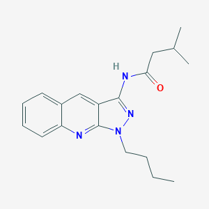 molecular formula C19H24N4O B357942 N-(1-butylpyrazolo[3,4-b]quinolin-3-yl)-3-methylbutanamide CAS No. 843636-65-7