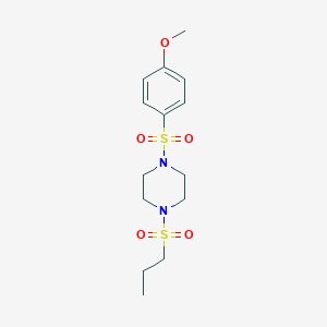 1-[(4-methoxyphenyl)sulfonyl]-4-(propylsulfonyl)piperazine