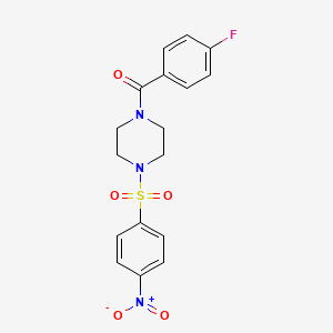 1-(4-FLUOROBENZOYL)-4-(4-NITROBENZENESULFONYL)PIPERAZINE