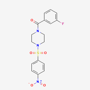 (3-fluorophenyl)-[4-(4-nitrophenyl)sulfonylpiperazin-1-yl]methanone