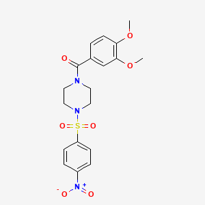 (3,4-DIMETHOXYPHENYL){4-[(4-NITROPHENYL)SULFONYL]PIPERAZINO}METHANONE