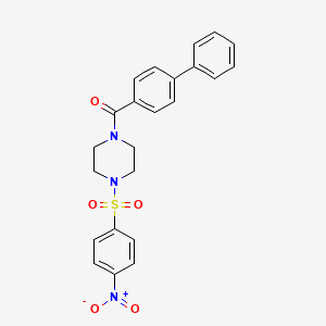 Biphenyl-4-yl{4-[(4-nitrophenyl)sulfonyl]piperazin-1-yl}methanone