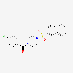 (4-CHLOROPHENYL)[4-(2-NAPHTHYLSULFONYL)PIPERAZINO]METHANONE