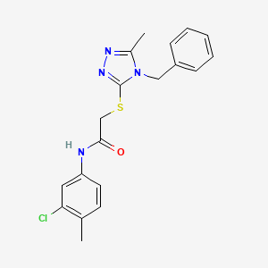 2-[(4-benzyl-5-methyl-4H-1,2,4-triazol-3-yl)thio]-N-(3-chloro-4-methylphenyl)acetamide