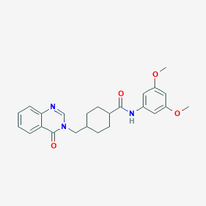 molecular formula C24H27N3O4 B357951 trans-N-(3,5-dimethoxyphenyl)-4-[(4-oxoquinazolin-3(4H)-yl)methyl]cyclohexanecarboxamide CAS No. 879475-41-9