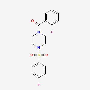 1-(2-fluorobenzoyl)-4-(4-fluorobenzenesulfonyl)piperazine